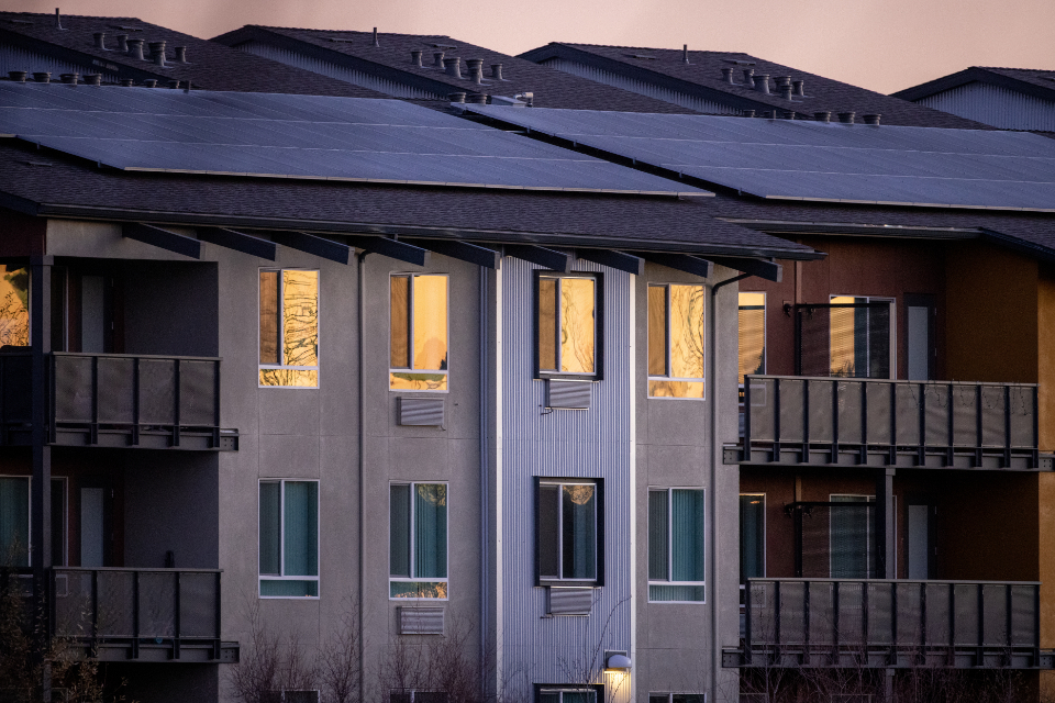 Solar panel array installed by Solar Vest Energy on a local rooftop